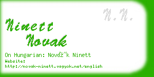ninett novak business card